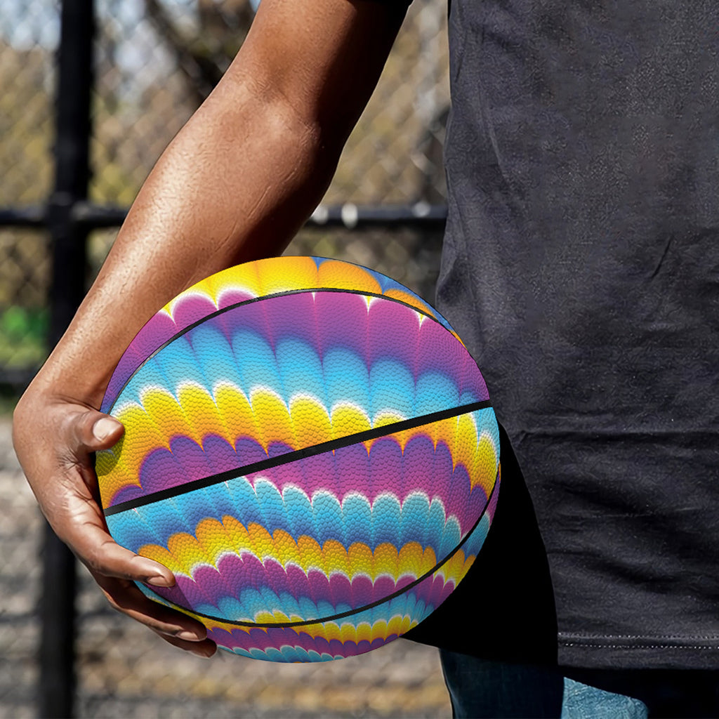 Colorful Spiral Illusion Print Basketball