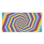 Colorful Spiral Illusion Print Beach Towel