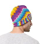 Colorful Spiral Illusion Print Beanie