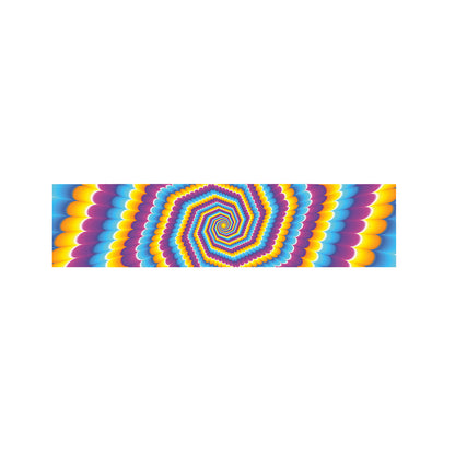 Colorful Spiral Illusion Print Bed Runner