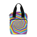 Colorful Spiral Illusion Print Bible Tote Bag
