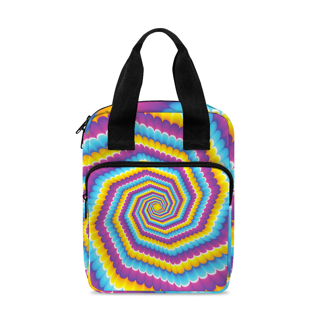 Colorful Spiral Illusion Print Bible Tote Bag