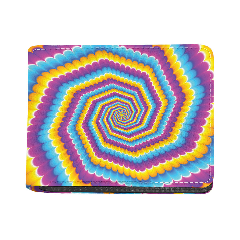 Colorful Spiral Illusion Print Bifold Wallet
