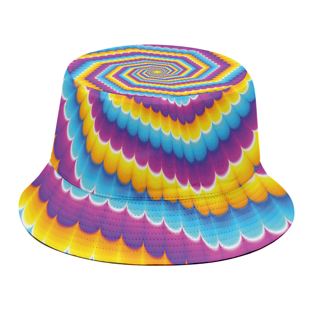 Colorful Spiral Illusion Print Bucket Hat