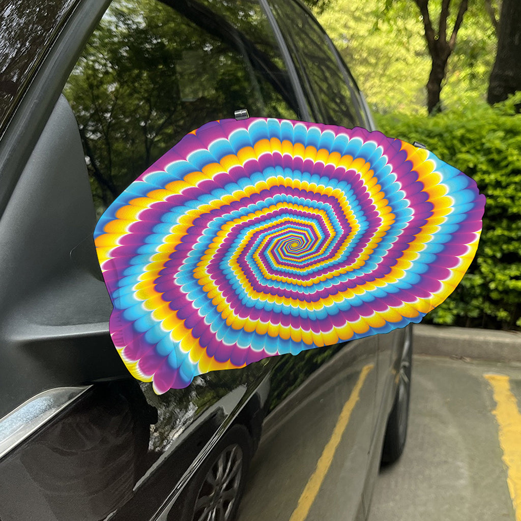 Colorful Spiral Illusion Print Car Side Mirror Covers