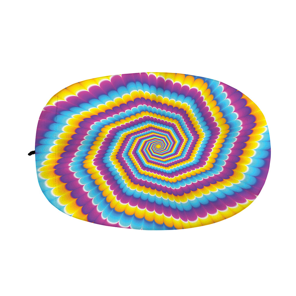 Colorful Spiral Illusion Print Car Side Mirror Covers