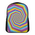 Colorful Spiral Illusion Print Casual Backpack