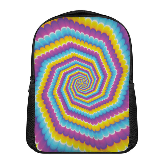Colorful Spiral Illusion Print Casual Backpack