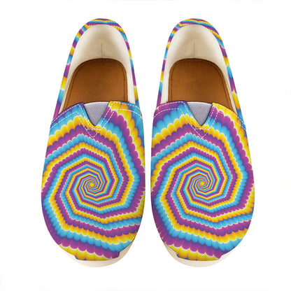 Colorful Spiral Illusion Print Casual Shoes