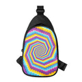 Colorful Spiral Illusion Print Sling Bag