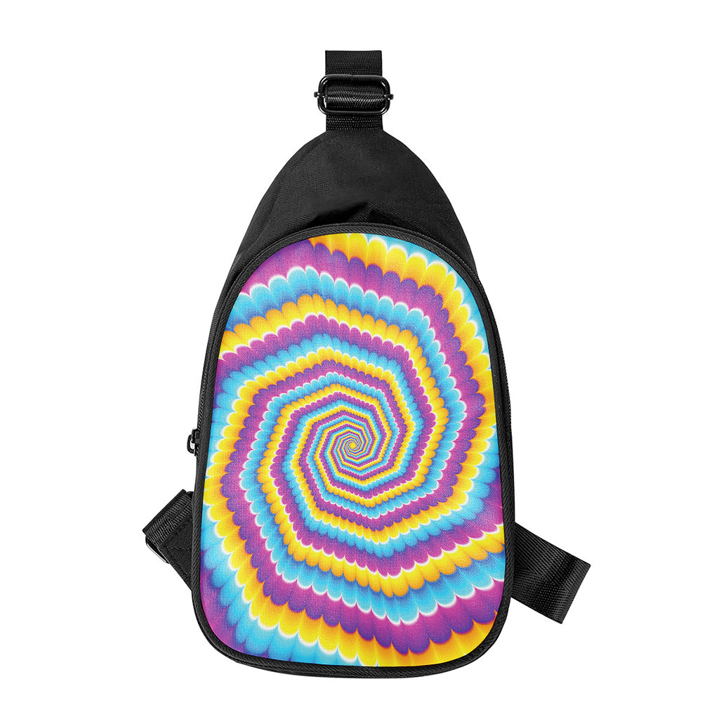 Colorful Spiral Illusion Print Chest Bag