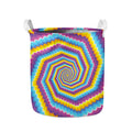 Colorful Spiral Illusion Print Collapsible Laundry Basket