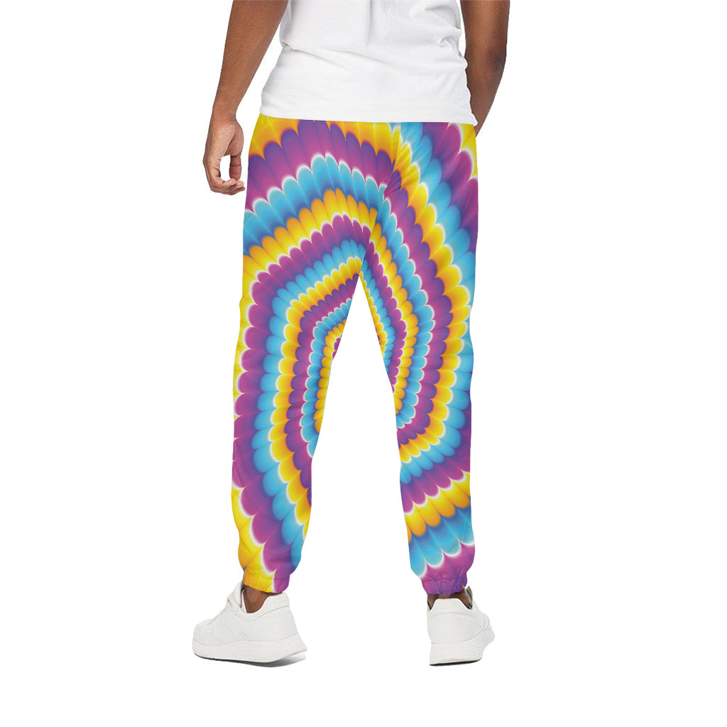 Colorful Spiral Illusion Print Cotton Pants