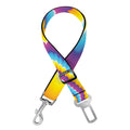 Colorful Spiral Illusion Print Dog Seat Belt