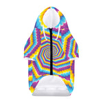 Colorful Spiral Illusion Print Dog Zip Up Hoodie