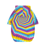 Colorful Spiral Illusion Print Dog Zip Up Hoodie