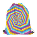 Colorful Spiral Illusion Print Drawstring Bag