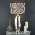 Colorful Spiral Illusion Print Drum Lamp Shade