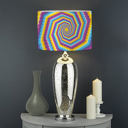 Colorful Spiral Illusion Print Drum Lamp Shade