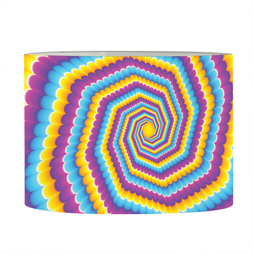 Colorful Spiral Illusion Print Drum Lamp Shade