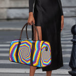 Colorful Spiral Illusion Print Duffle Bag