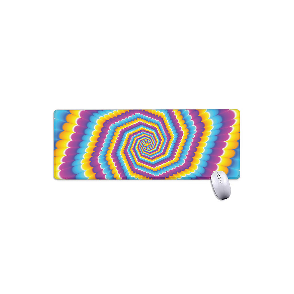 Colorful Spiral Illusion Print Extended Mouse Pad