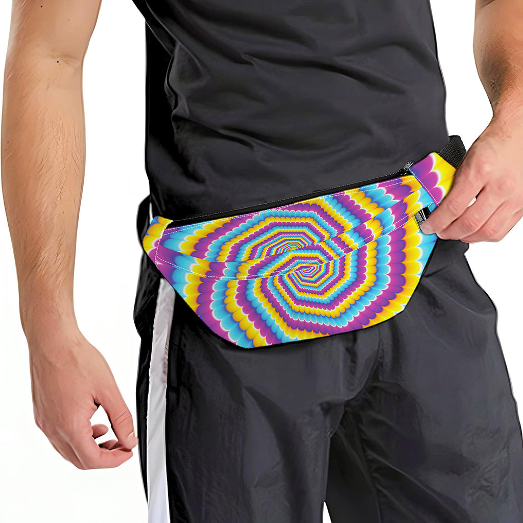 Colorful Spiral Illusion Print Fanny Pack