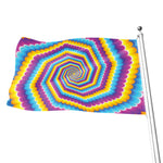 Colorful Spiral Illusion Print Flag