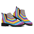 Colorful Spiral Illusion Print Flat Ankle Boots