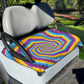 Colorful Spiral Illusion Print Golf Cart Seat Cover