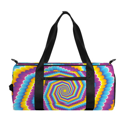 Colorful Spiral Illusion Print Gym Bag