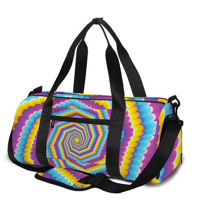 Colorful Spiral Illusion Print Gym Bag
