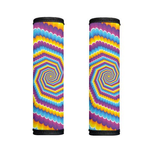 Colorful Spiral Illusion Print Handle Covers