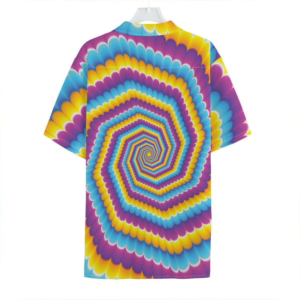 Colorful Spiral Illusion Print Hawaiian Shirt