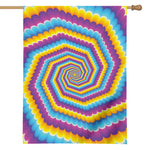 Colorful Spiral Illusion Print House Flag