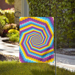 Colorful Spiral Illusion Print House Flag