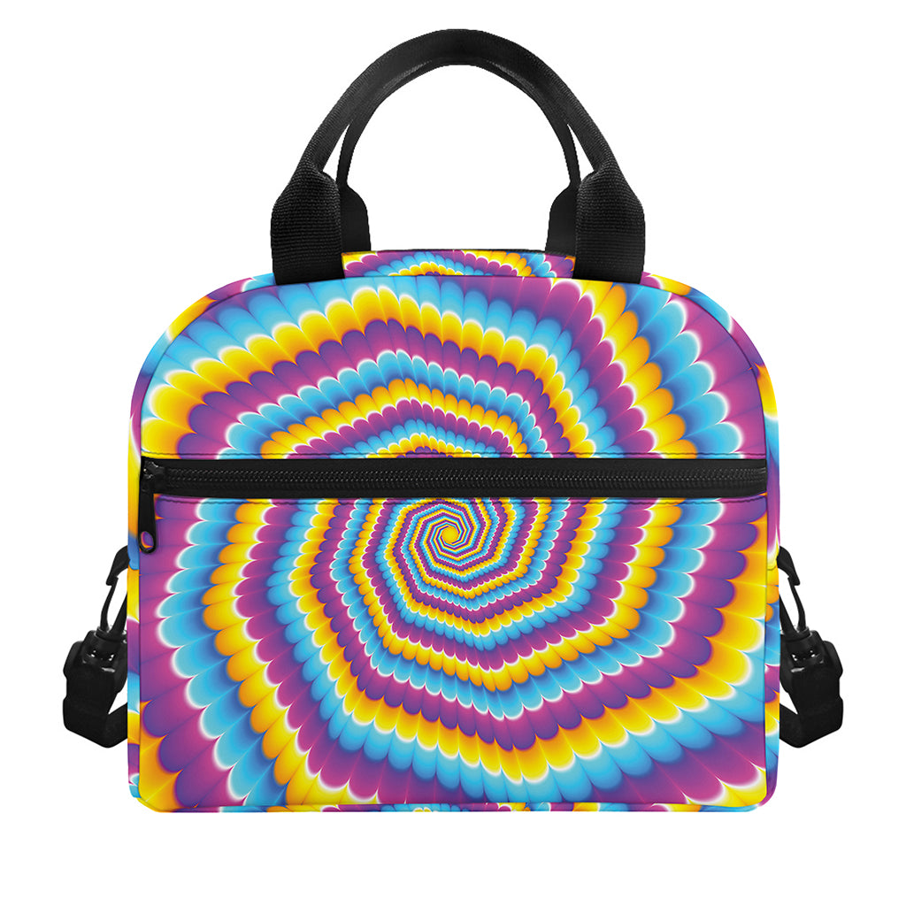 Colorful Spiral Illusion Print Insulated Lunch Bag