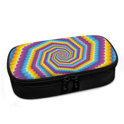 Colorful Spiral Illusion Print Insulin Cooler Travel Case