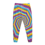 Colorful Spiral Illusion Print Jogger Pants