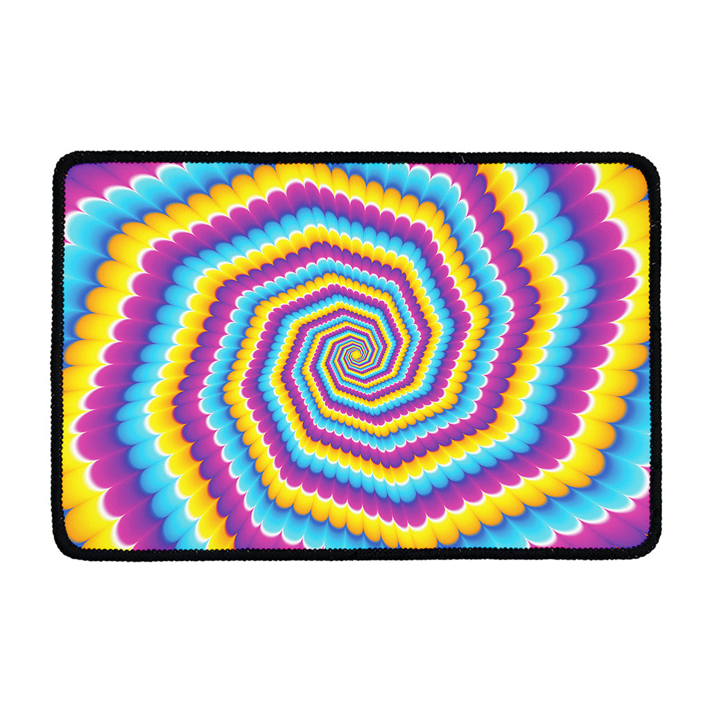 Colorful Spiral Illusion Print Kitchen Mat
