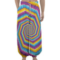 Colorful Spiral Illusion Print Lantern Pants