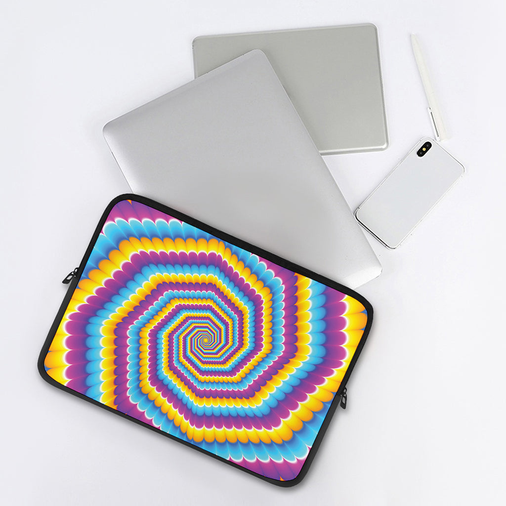 Colorful Spiral Illusion Print Laptop Sleeve