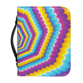 Colorful Spiral Illusion Print Leather Bible Cover
