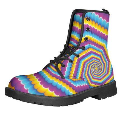 Colorful Spiral Illusion Print Backpack