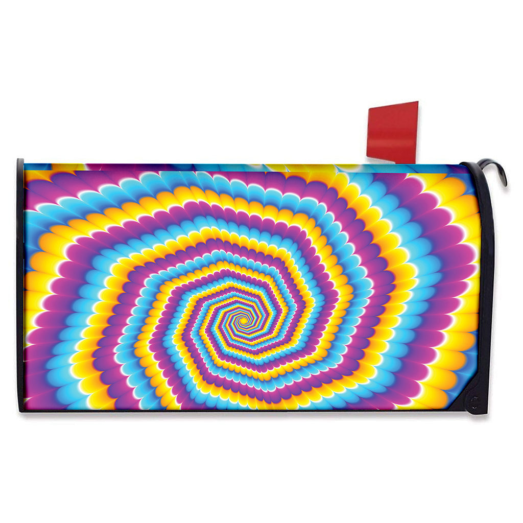 Colorful Spiral Illusion Print Mailbox Cover