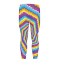Colorful Spiral Illusion Print Men's Leggings