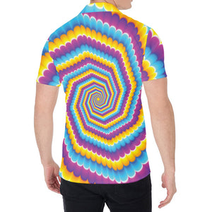 Colorful Spiral Illusion Print Men's Shirt