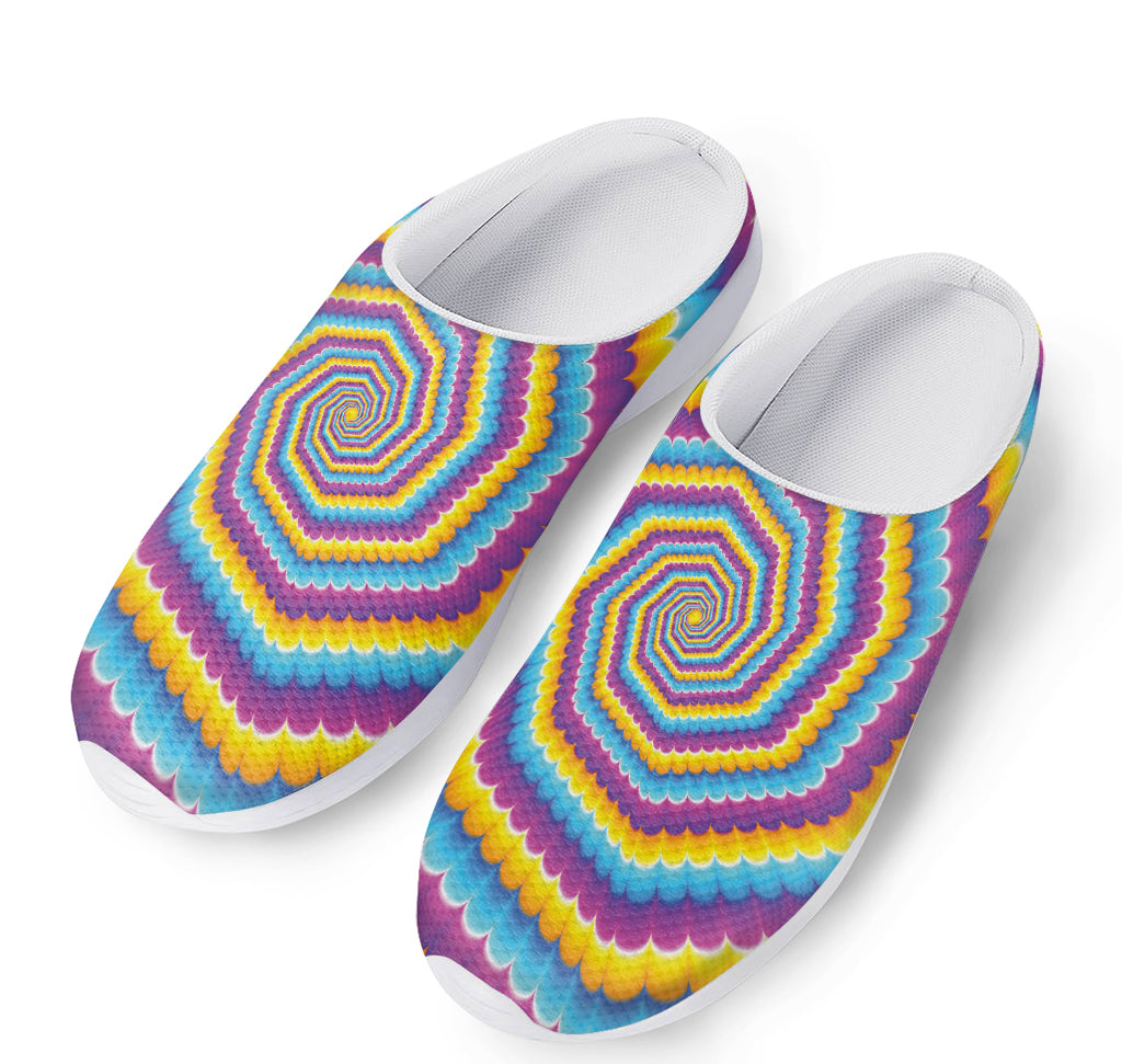 Colorful Spiral Illusion Print Mesh Casual Shoes