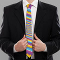 Colorful Spiral Illusion Print Necktie