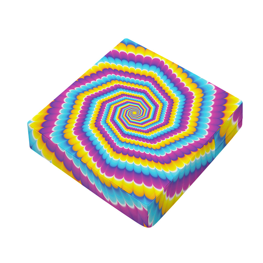 Colorful Spiral Illusion Print Outdoor Seat Cushion Cover
